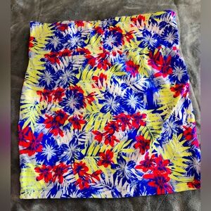Tropical design mini skirt